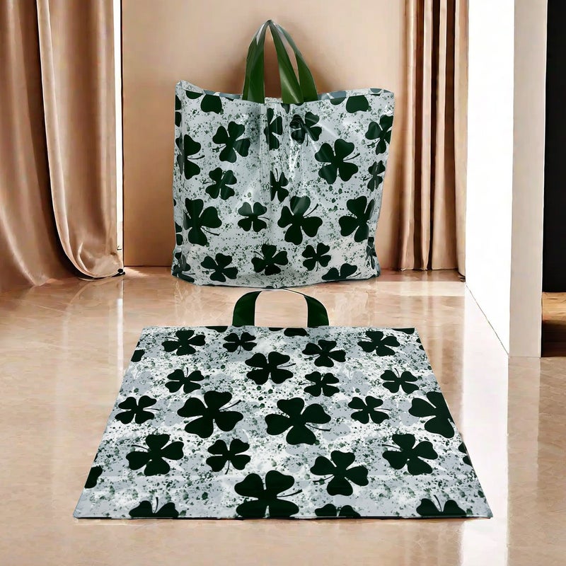 Thickened Plastic Clothing Store Transparent Bag Set Clothes Handbag Logo Gift Shopping Bag Packaging Bag - Image 4